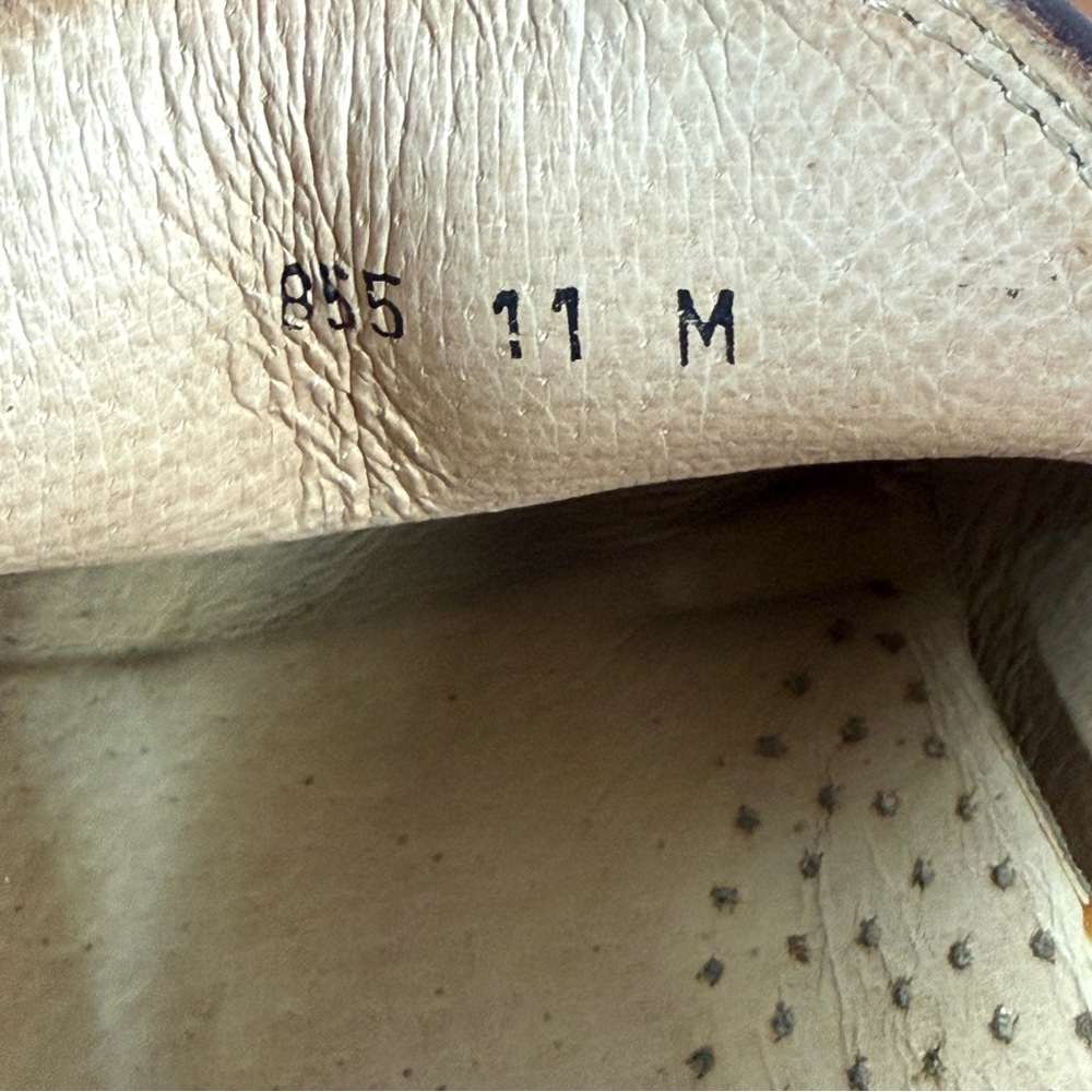 Men's Two-Tone Tan and Dark Brown Leather Bit Loafers, size Men’s 11 - Picture 8 of 9